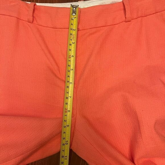 Kate Spade June Surprise Coral Pants Trousers Sz 4 Cropped Mid Rise Pockets - Picture 7 of 12